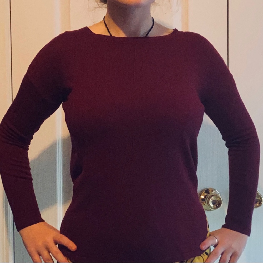 Burgundy Pink Republic Sweater